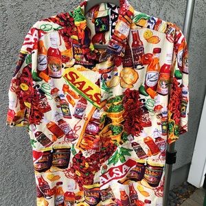 Vintage Men’s Hawaiian Style Shirt- Salsa